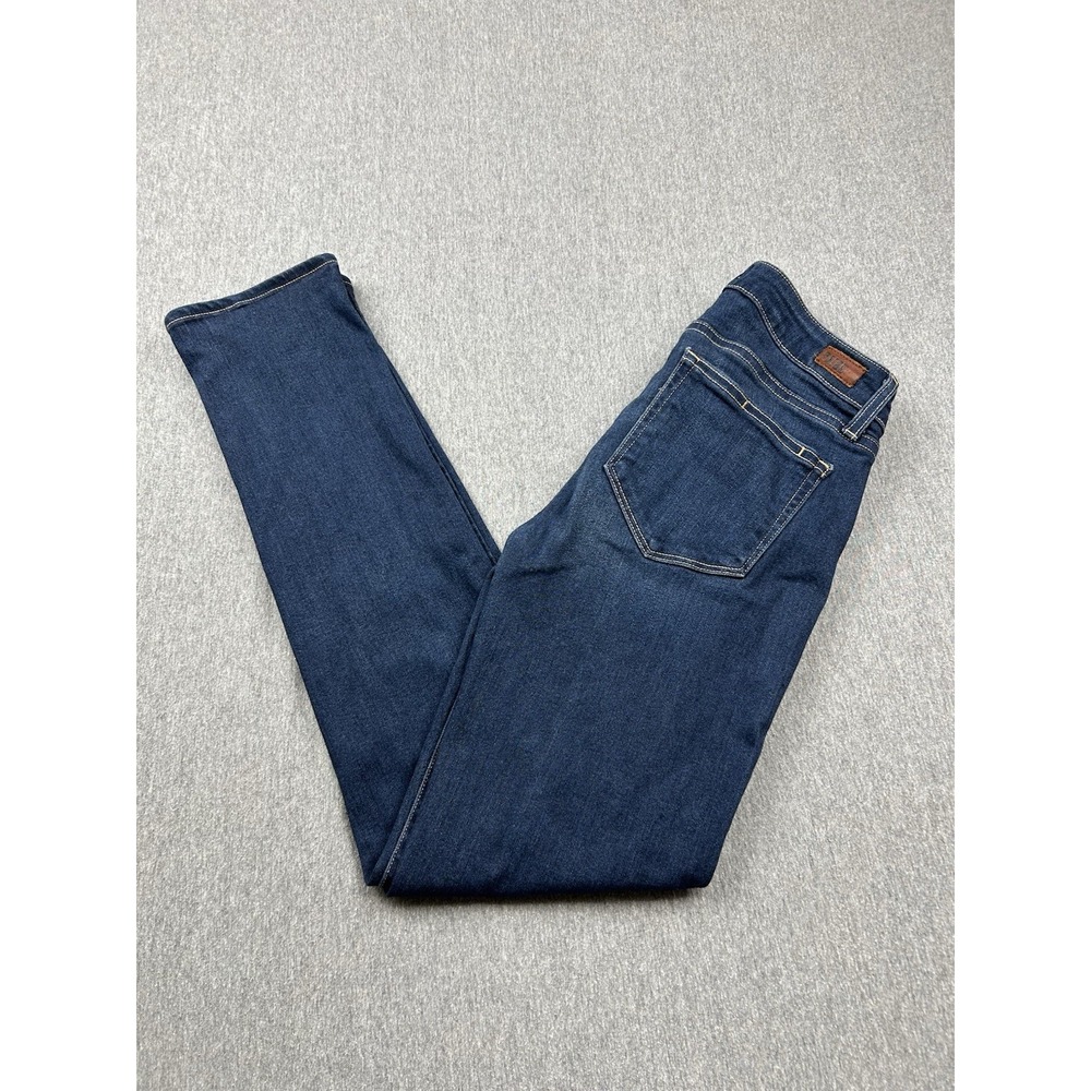 PAIGE Skyline Ankle Peg Jeans Womens 28 Dark Blue Denim Pants Low‎ Rise